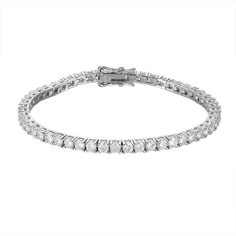 10 Points Moissanite Bracelet Tennis Chain S925 Sterling Silver - Reem Style