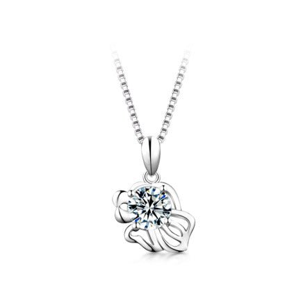 12 Constellation Pendant 925 Silver 1 Karat Moissanite Twelve Constellations Necklace Female - Reem Style