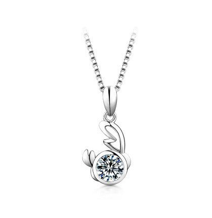 12 Constellation Pendant 925 Silver 1 Karat Moissanite Twelve Constellations Necklace Female - Reem Style