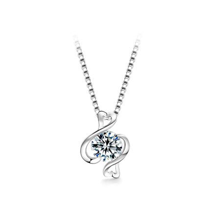 12 Constellation Pendant 925 Silver 1 Karat Moissanite Twelve Constellations Necklace Female - Reem Style