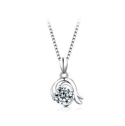 12 Constellation Pendant 925 Silver 1 Karat Moissanite Twelve Constellations Necklace Female - Reem Style