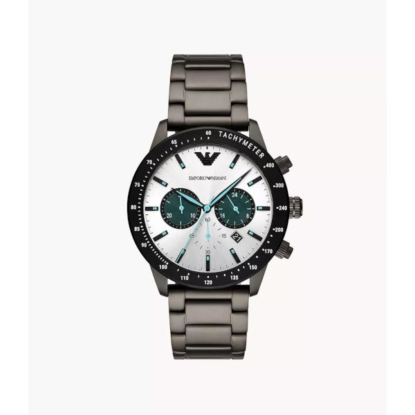 Emporio Armani Chronograph Gunmetal Stainless Steel Watch (AR11471)