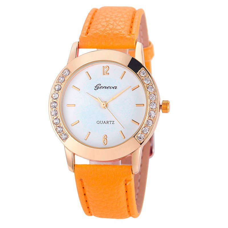 Bilateral Diamond Ladies Belt Casual Watch Geneva Women's Watch With Diamond British Watch - Reem Style