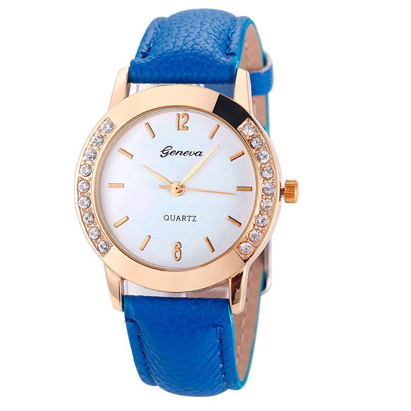 Bilateral Diamond Ladies Belt Casual Watch Geneva Women's Watch With Diamond British Watch - Reem Style