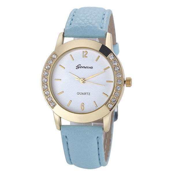 Bilateral Diamond Ladies Belt Casual Watch Geneva Women's Watch With Diamond British Watch - Reem Style