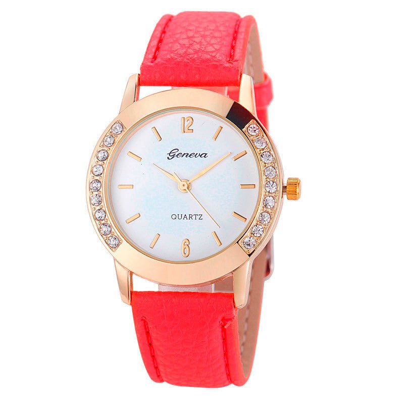 Bilateral Diamond Ladies Belt Casual Watch Geneva Women's Watch With Diamond British Watch - Reem Style