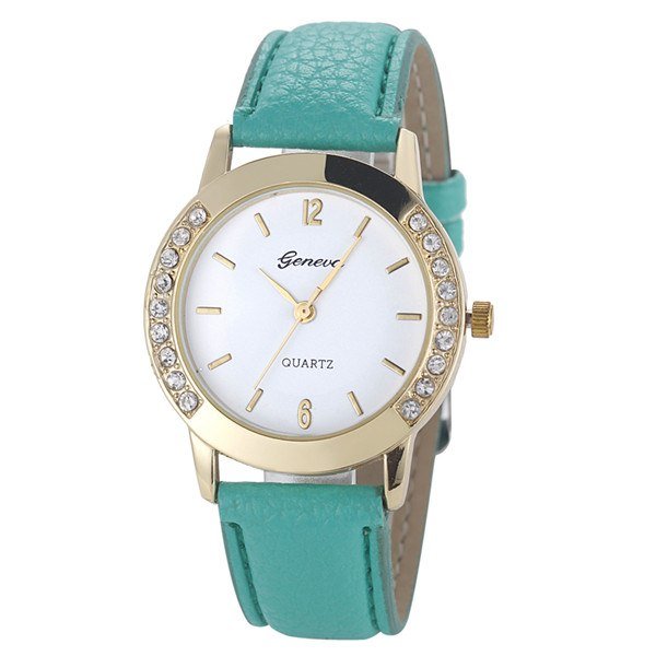 Bilateral Diamond Ladies Belt Casual Watch Geneva Women's Watch With Diamond British Watch - Reem Style