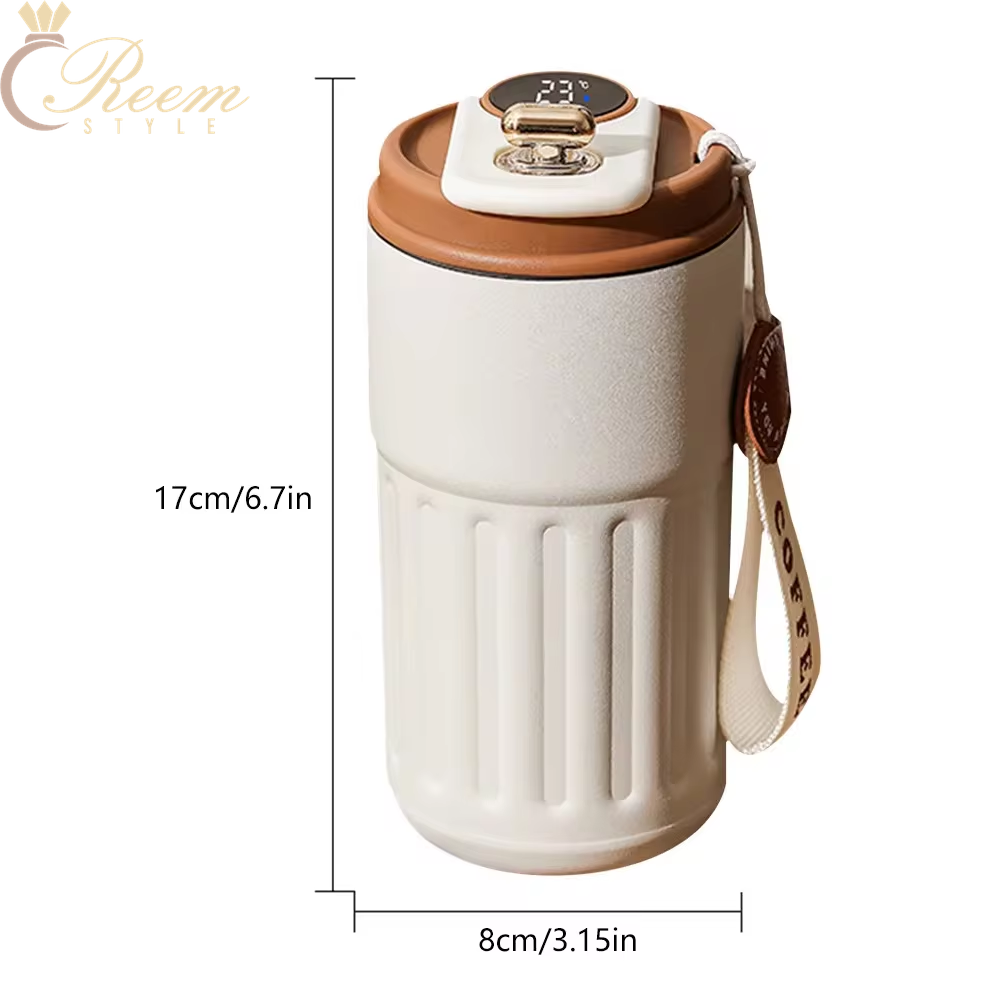 Smart Thermos Bottle with LED Temperature Display - 316 Stainless Steel Portable Vacuum Flask Tumbler Mug