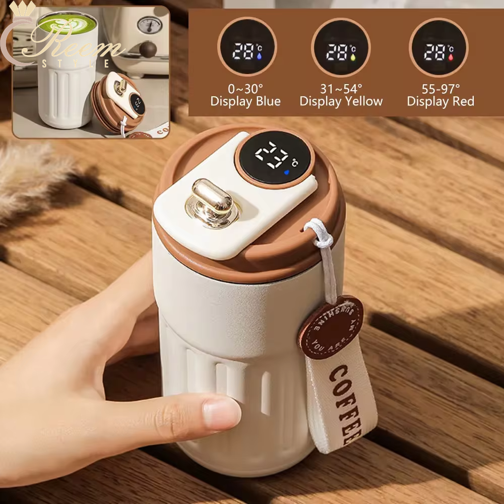 Smart Thermos Bottle with LED Temperature Display - 316 Stainless Steel Portable Vacuum Flask Tumbler Mug